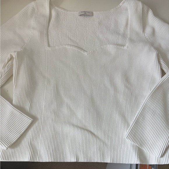 Aritzia Babaton Sculpt Knit Sweetheart Neck Long Sleeve 2XL - Picture 3 of 11